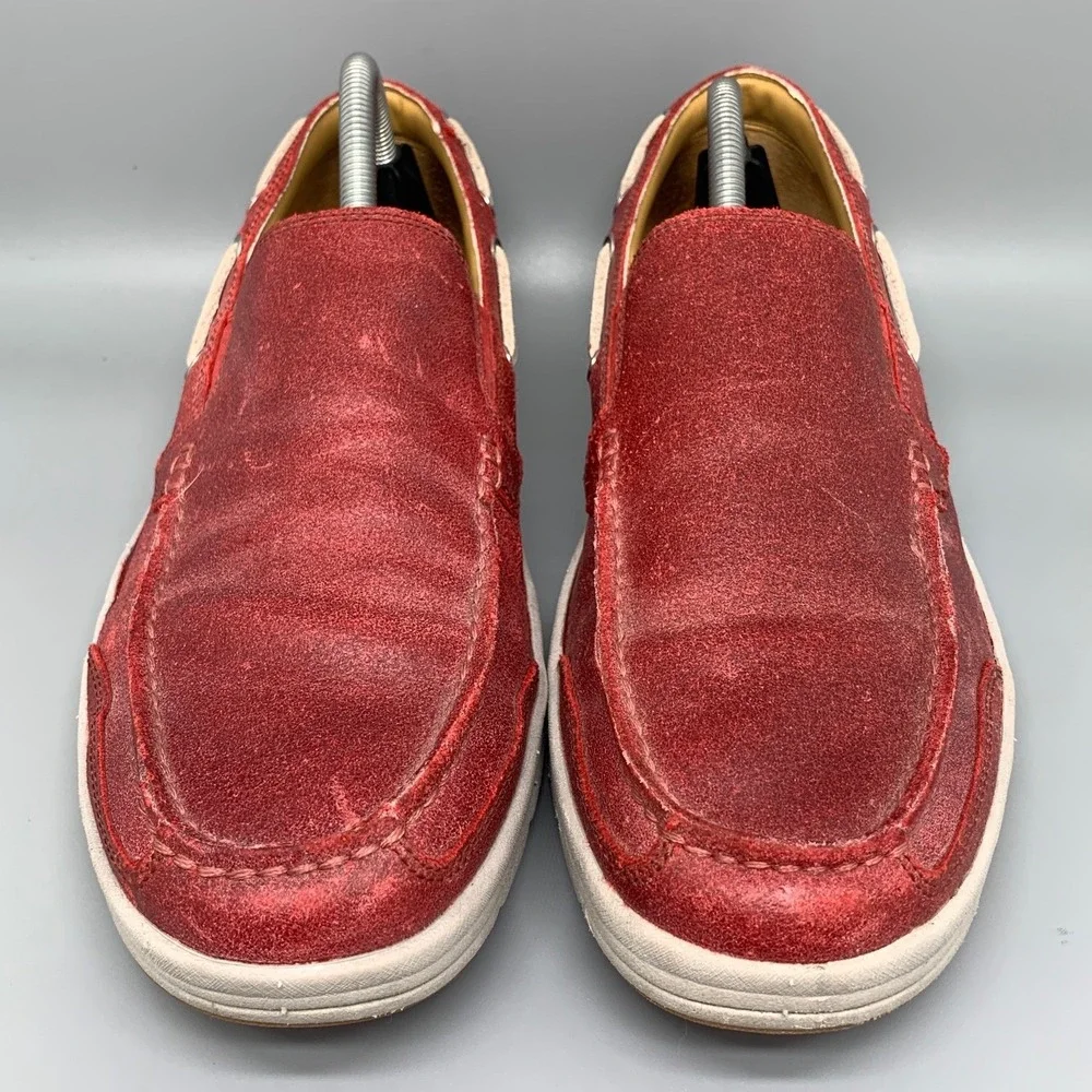 Cole Haan Pinch Weekender Red Suede Loafer Shoes C12438‎ Men's Sz 9.5